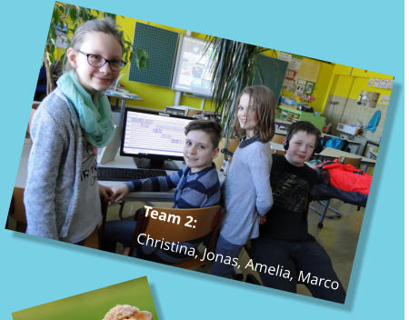 Team 2:  Christina, Jonas, Amelia, Marco